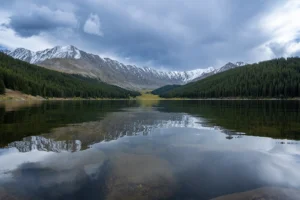 fine art canvas print of Clinton Gulch Dam Reservoir in Colorado